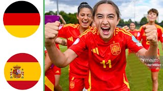 Germany vs Spain  Highlights  U19 Womens European Championship 21072024 [upl. by Vatsug]