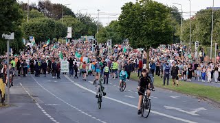 Hundreds protest in Coolock over asylum seeker accommodation [upl. by Arda]