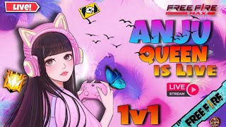 GUILD TEST 1V1 IN GAME 🎯 Free Fire Live with Anju Queen Gaming💖🔥 Free Fire Live ff freefire [upl. by Filmer]