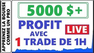 TRADE LIVE 5000 PROFIT AVEC 1 TRADE EN 1H TRANSACTION EN DIRECT AVEC ANALYSE STOCK DU JOUR NVCN [upl. by Durston]