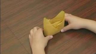 How to Fold Napkins  How to Make a Crown Fold in a Napkin [upl. by Samy]