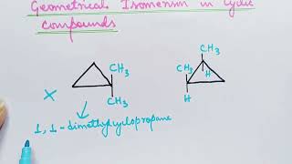 Geometrical Isomerism in Cyclic compounds Organic chemistry Illustrated examples [upl. by Agle]