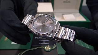 Rolex Oyster Perpetual 39 Grey Rhodium Dial 2017  WatchesGMT English [upl. by Mayram676]