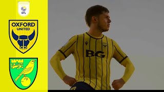 Oxford United v Norwich City Highlights  EFL Championship 202425 [upl. by Arualana]