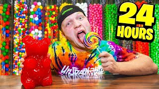 SNEAKING In OVERNIGHT CANDY SHOP 24 HOUR Challenge [upl. by Llen200]