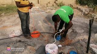 Installing Water Pump Inside Borehole [upl. by Nessej]