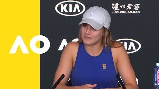 Eugenie Bouchard press conference 1R  Australian Open 2019 [upl. by Esenej]