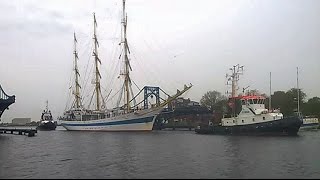 Russisches Segel Schul Schiff MIR Iin Richtung Hamburg Hafengeburtstag 2017 [upl. by Vasilis]