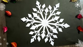 how to make paper snowflake with a sheet and scissorChristmas decoration❄️❄️ [upl. by Eamanna687]