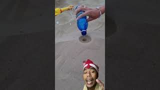 SIAPA NI YANG PERNA MAIN KEPANTAI diy experiment satisfying beach sand funny [upl. by Ludovika]