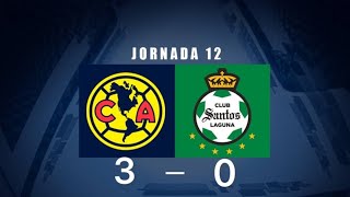 America vs Santos 30 Resumen COMPLETO Jornada 12 [upl. by Mackey130]