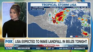 Tropical Storm Lisa Nears Hurricane Strength As It Approaches Central America [upl. by Guinn138]