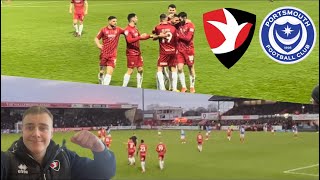 Cheltenham Town v Portsmouth  Two Goals in three minutes  Matchday Vlog [upl. by Udale]