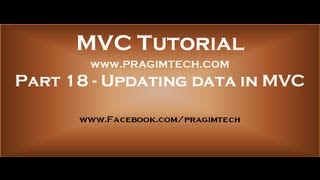 Part 18 Updating data in mvc [upl. by Hodges897]