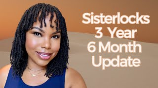 Sisterlocks 3 Year 6 Month Update  Retie Loc Bangs AlopeciaCCCA Hair Advice Hats Hair Goals [upl. by Ybor]