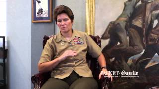 Brig Gen Lori Reynolds talks about her time at Parris Island [upl. by Vernice]