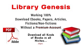 How to Download EbooksPDF for Free from Library Genesis without a Premium Account  libgen [upl. by Kone]