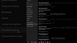 Ativar MODO DESENVOLVEDOR no Windows 10 dicasodorizzi [upl. by Nali]