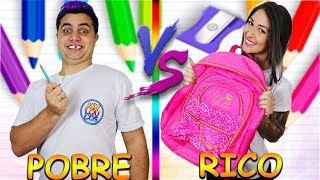 RICO VS POBRE VOLTA AS AULAS  Maloucos [upl. by Ardnuassac167]