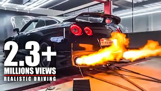 Nissan GTR R35 Extreme Exhaust Flames  Sound LOUD 🚗💨🔥 [upl. by Moazami]