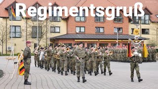 Erster Regimentsgruß 2024  Einmarsch Heeresmusikkorps Hannover USH Lehrgruppe D Nienhagen [upl. by Tadio391]