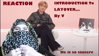 He have CLEAR View REACTION to BTS V introducing his Album quotLayoverquot [upl. by Tarkany]