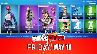 Fortnite TODAYS Item Shop MAY 15 NEW Glitter Blaster Wrap Redux Brite Bomber Stoneheart [upl. by Tamaru]