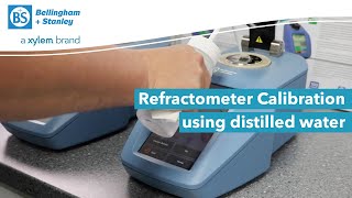 Refractometer zero calibration with distilled water [upl. by Gilletta]