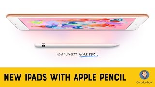 New Apple iPads with Pencil Support and the logitech crayon [upl. by Lyford]