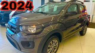 CONHEÇA O FIAT MOBI 2024 VERSÃO TREKKING EM DETALHES  10 VEZES MELHOR QUE RENAULT KWID [upl. by Sucramal]