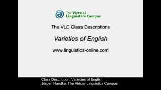 Class Description  Varieties of English [upl. by Sami]