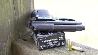 Federal Punch 25 ACP 45 Grain Flat Point Ammo Test [upl. by Sholes478]