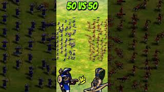 50 Elite Rattan Archers vs 50 Elite Plumed Archers AoE2 Shorts [upl. by Araek]