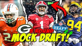 Green Bay Packers 5Round Mock Draft 20 [upl. by Ratib186]