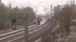 SSN Kerstexpress Rotterdam  Essen Mit 01 1075 erklimmt den Heißener Berg 17122022 HD [upl. by Bick]