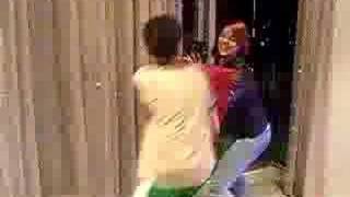 Guy vs Girl fight Gets hit in balls [upl. by Neyu261]