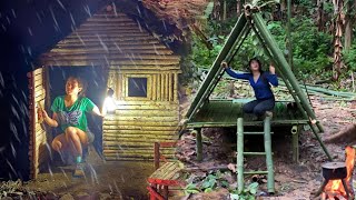 Full video 100 Days Survival in the Jungle  Building a Shelter [upl. by Cirederf814]