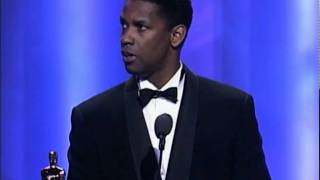 Denzel Washington Wins Best Supporting Actor  62nd Oscars 1990 [upl. by Enilorac321]