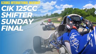 Ozarks International Raceway CIK 125cc Shifter Sunday Final  51224 [upl. by Mclain]