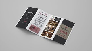 Indesign Tutorial Creating a Quad fold Brochure in Adobe InDesign and MockUp in Adobe Photoshop [upl. by Jeno]