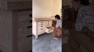 How to Make a Workbench with Plywood and 2x4’s woodworking [upl. by Ahsinev]