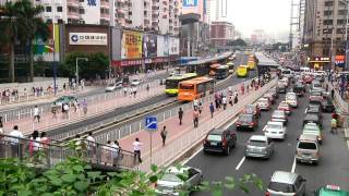 Guangzhou Bus Rapid Transit BRT video [upl. by Wolford]