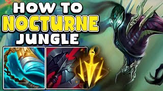 How to Nocturne Jungle amp CARRY  Best BuildRunes  Nocturne Guide Season 13 League of Legends [upl. by Ylla]