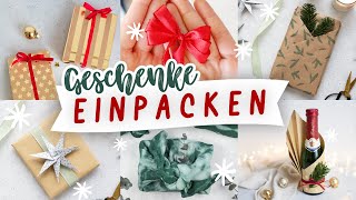 Geschenke einpacken  einfach und kreativ Geschenkverpackung basteln für Weihnachten  TRYTRYTRY [upl. by Kelam184]