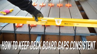 Quick Tip How To Keep Consistent Gaps On The End Of Deck Boards  Dr Decks [upl. by Anehc173]