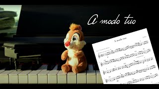 A modo tuo ligabue feat elisatoffoli Piano Cover  Spartito  Carmine De Martino [upl. by Trometer768]