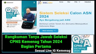 🔴Penjelasan Cara Unggah Persyaratan Dokumen Seleksi CPNS Kemenag 2024 di SSCASN BKN Terbaru [upl. by Sucy]