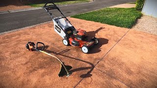 Lawn Mowing Thick Grass with TORO  Lawn Care with Line Trimming and Blowing [upl. by Olleina]