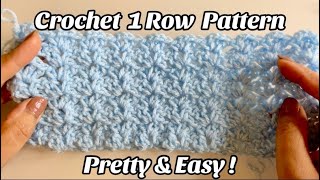 CROCHET 1 ROW REPEAT PATTERN BEAUTIFUL AND EASY [upl. by Brunn]