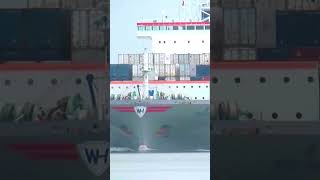 SHARP TURN containership ships shipspotting [upl. by Neersin]